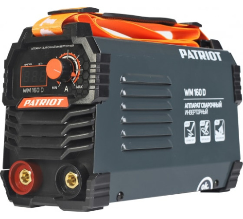 ������� ��������� ����������� PATRIOT WM160D MMA, ������� ����������: 1�,140-240�; ��������� ��� ����: 160A; �� ��� ����. ����: 70%, �������, ARC FORCE, ANTI STICK, HOT START