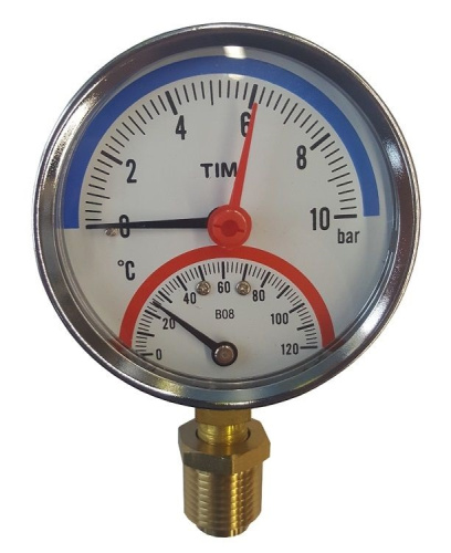  . (.)  .. . . Dn 63 , 1/2", 0-10 bar, 0-120, TIM