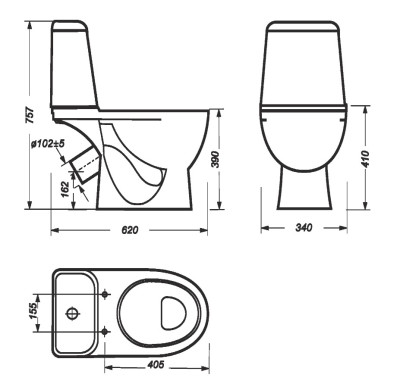 ������-������� MAX Comfort (2-� ��� OLI, ���������, ������� soft close, clip up) Sanita Luxe (��4)