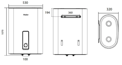 ��������������� HAIER ES80V-F3 (������������,�������, ������������� ���)3 ��� (2 ����, 1,5 ���+1,5 ���)													