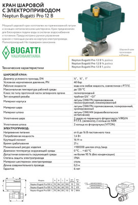 ���� ������� � ��������������� Neptun Bugatti Pro 12� 1" ������ ������
